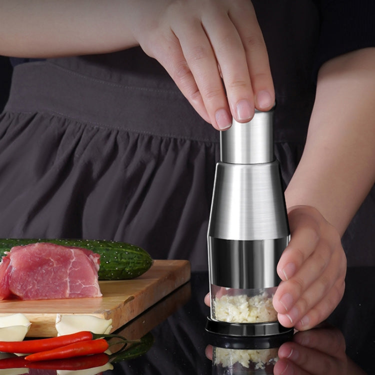 Press Kitchen Cutter Garlic Onion Pat Knife, Specification: Stainless Steel Black - free shipping - PMC TechLife - Order now!