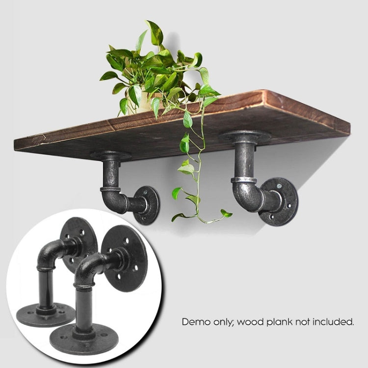 Wrought Iron Hanging Potted Plant Wall Shelf Water Pipe Shelf 11 inch - Shelf & Hooks by PMC TechLife | Online Shopping South Africa | PMC TechLife