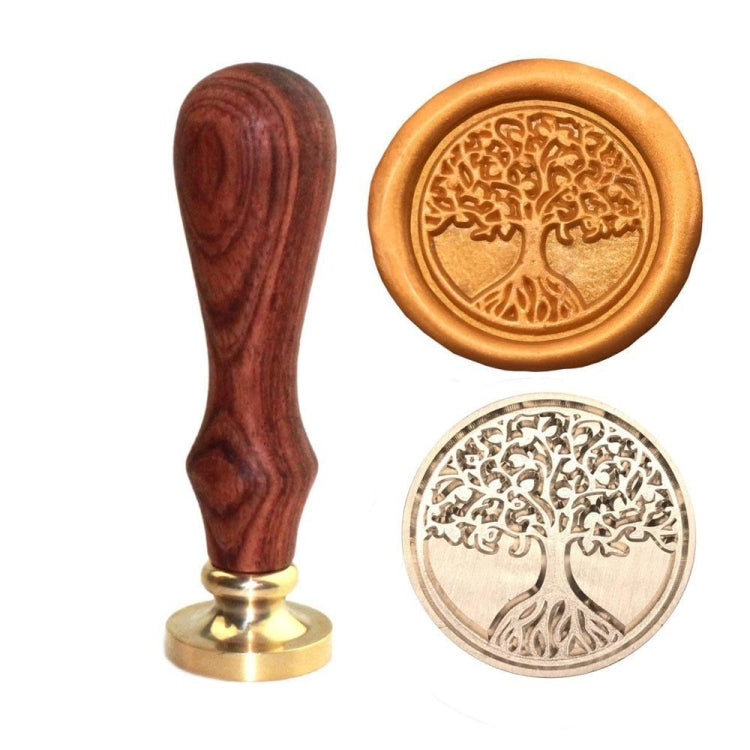 Tree Of Life Wax Seal Stamp Retro Brass Head Wooden Handle Removable Sealing Stamp - Gadgets by PMC TechLife | Online Shopping South Africa | PMC TechLife