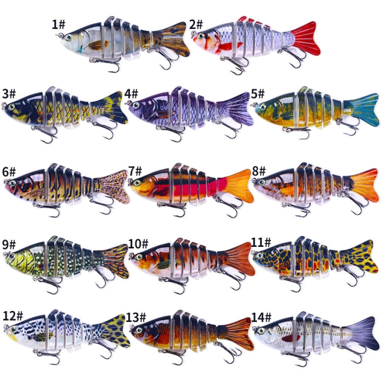 HENGJIA JM062 7 Section Fish Fake Lures VIB Minnow Fishing Lures, Size: 10cm 15g(6) - free shipping - PMC TechLife - Order now!