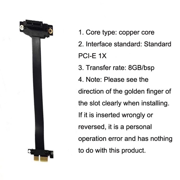 PCI-E 3.0 1X 180-degree Graphics Card Wireless Network Card Adapter Block Extension Cable, Length: 20cm - free shipping - PMC TechLife - Order now!