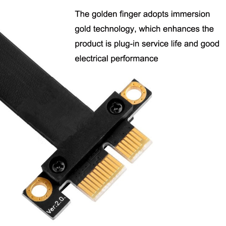 PCI-E 3.0 1X 180-degree Graphics Card Wireless Network Card Adapter Block Extension Cable, Length: 25cm - PCIE Cable by PMC TechLife | Online Shopping South Africa | PMC TechLife | Buy Now Pay Later Mobicred