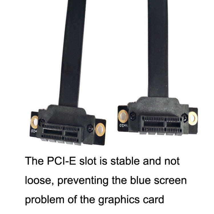 PCI-E 3.0 1X 180-degree Graphics Card Wireless Network Card Adapter Block Extension Cable, Length: 25cm - PCIE Cable by PMC TechLife | Online Shopping South Africa | PMC TechLife | Buy Now Pay Later Mobicred