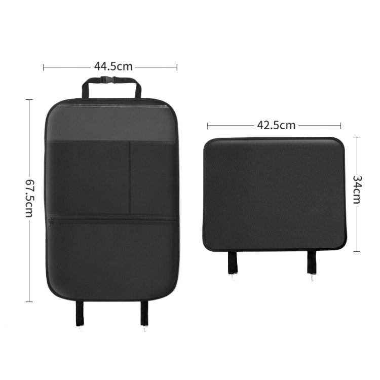 Car Seat Back Children Anti-kick Pad Back Rear Anti-dirty Universal Leather Protection Pad Storage Bag All Inclusive Version (Black) - Seat Accessories by PMC TechLife | Online Shopping South Africa | PMC TechLife | Buy Now Pay Later Mobicred