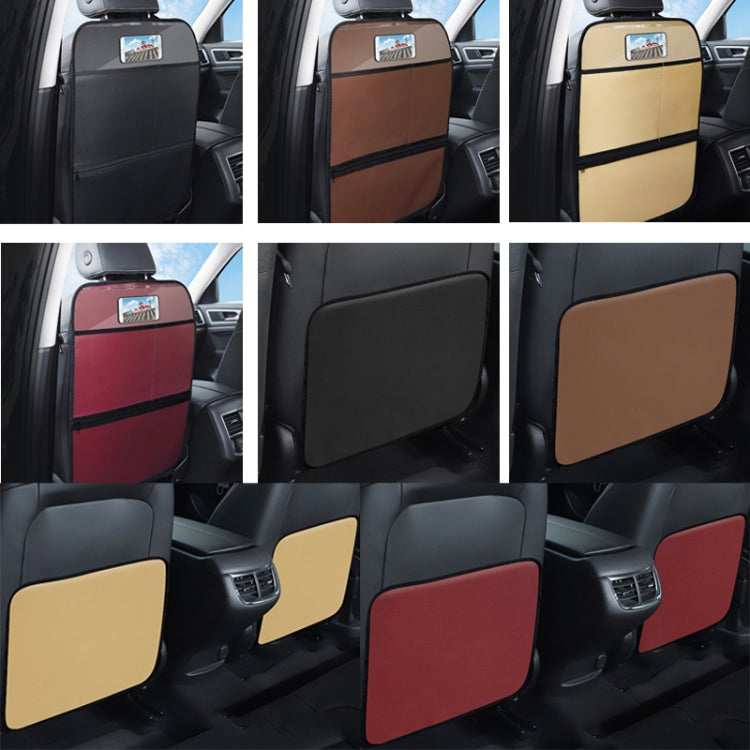 Car Seat Back Children Anti-kick Pad Back Rear Anti-dirty Universal Leather Protection Pad Storage Bag All Inclusive Version (Beige) - Seat Accessories by PMC TechLife | Online Shopping South Africa | PMC TechLife | Buy Now Pay Later Mobicred