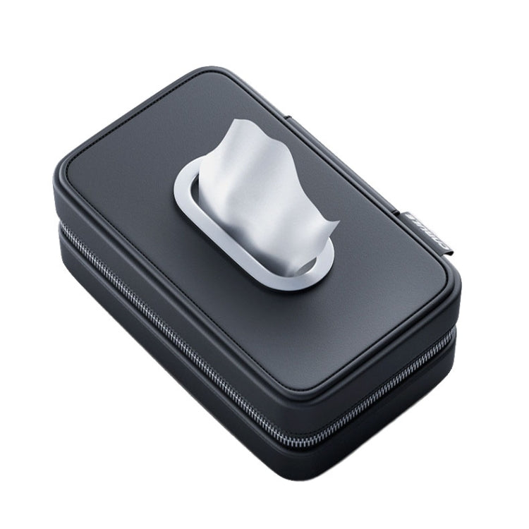 Car Sunshade Board Seat Back Tissue Box Multi-functional Elastic Belt Leather Paper Box(Black) - Tissue Boxes by PMC TechLife | Online Shopping South Africa | PMC TechLife | Buy Now Pay Later Mobicred