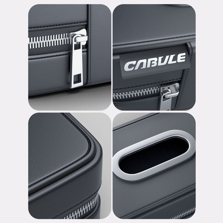 Car Sunshade Board Seat Back Tissue Box Multi-functional Elastic Belt Leather Paper Box(Black) - Tissue Boxes by PMC TechLife | Online Shopping South Africa | PMC TechLife | Buy Now Pay Later Mobicred