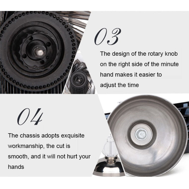 HY-F001 Auto-turning Balance-shaped Clock Home Decorative Flop Clock, Spec: Single (White) - free shipping - PMc TechLife - Order now!