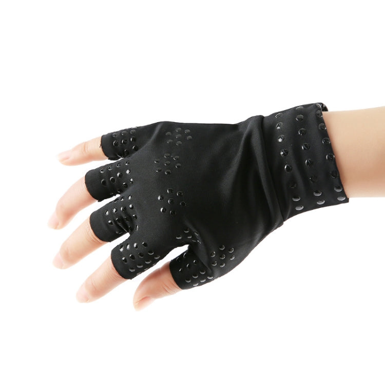 Dispensing Half Finger Non-slip Pressure Gloves Joint Training Sports Gloves, Free Size(Black Black Dots) - Cycling Gloves by PMC TechLife | Online Shopping South Africa | PMC TechLife | Buy Now Pay Later Mobicred