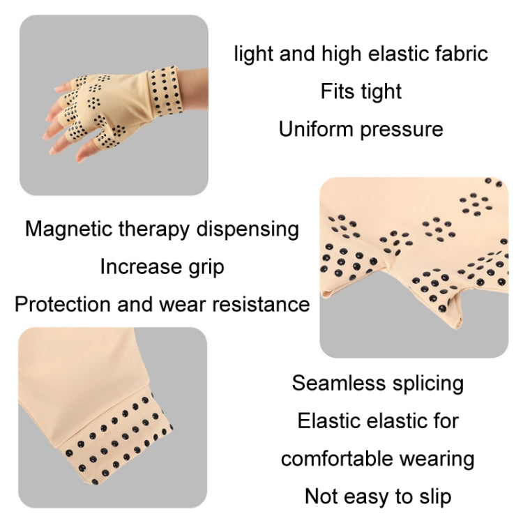 Dispensing Half Finger Non-slip Pressure Gloves Joint Training Sports Gloves, Free Size(Black Gold Dots) - Cycling Gloves by PMC TechLife | Online Shopping South Africa | PMC TechLife | Buy Now Pay Later Mobicred