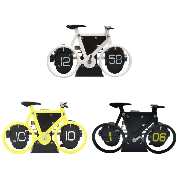 HY-F087 Retro Bicycle Shape Automatic Flip Home Decorative Turning Clock(Black) - free shipping - PMC TechLife - Order now!