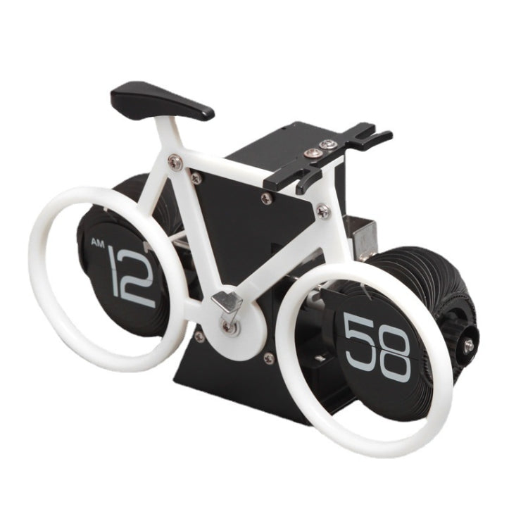 HY-F087 Retro Bicycle Shape Automatic Flip Home Decorative Turning Clock(Yellow) - Novelty Clock by PMC TechLife | Online Shopping South Africa | PMC TechLife | Buy Now Pay Later Mobicred