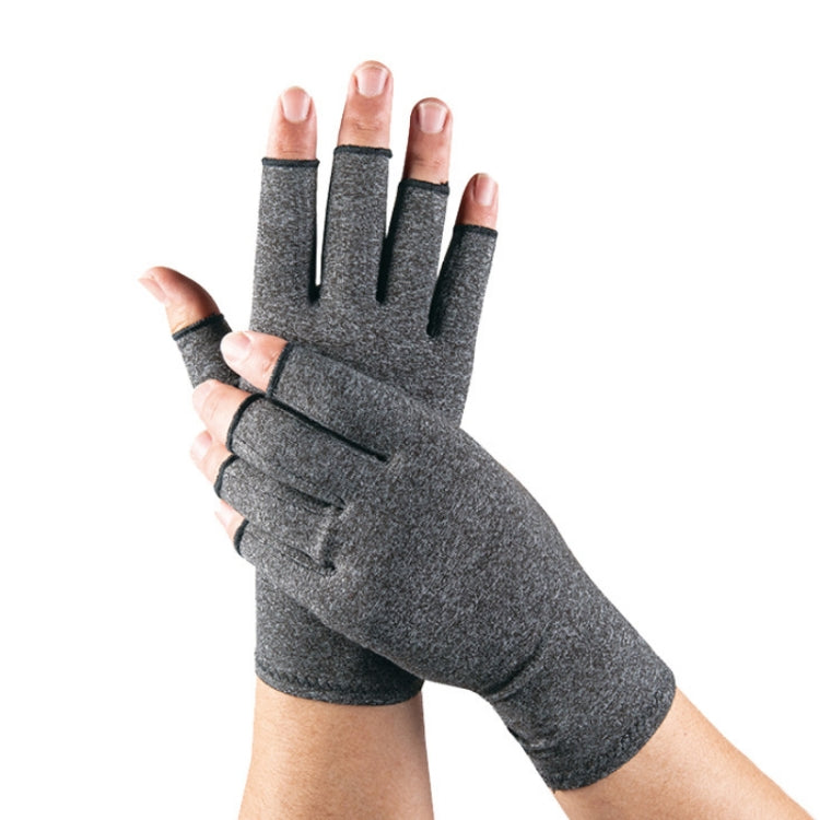 Outdoor Half Finger Joint Care Compression Cycling Gloves, Size: M(Gray) - Cycling Gloves by PMC TechLife | Online Shopping South Africa | PMC TechLife | Buy Now Pay Later Mobicred