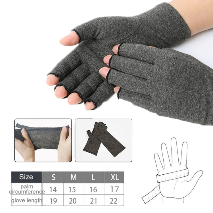 Outdoor Half Finger Joint Care Compression Cycling Gloves, Size: S(Gray) - Cycling Gloves by PMC TechLife | Online Shopping South Africa | PMC TechLife | Buy Now Pay Later Mobicred