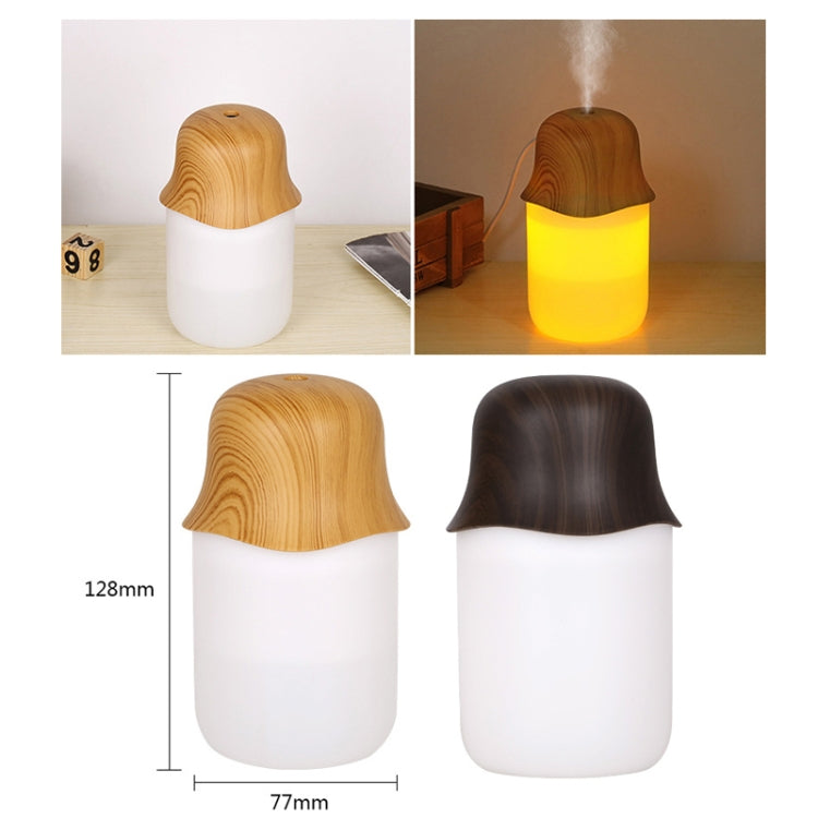 Desktop USB Humidifier Wood Grain Air Aromatherapy Night Light(Light Color) - free shipping - PMC TechLife - Order now!