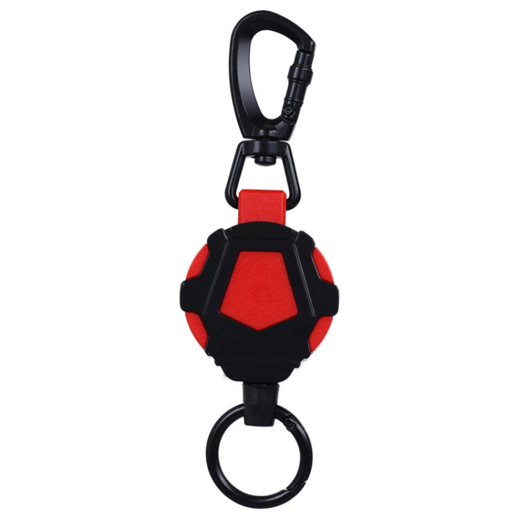 Telescopic High Resilience Steel Wire Rope Metal Anti-theft Buckle(Quick Release Ring Black Red) - Hooks by PMC TechLife | Online Shopping South Africa | PMC TechLife | Buy Now Pay Later Mobicred