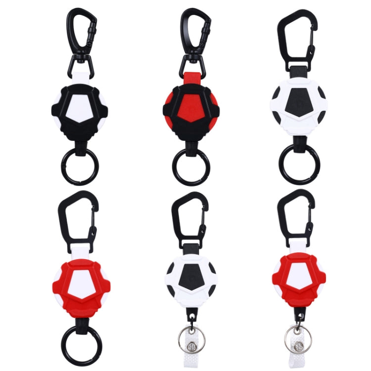 Telescopic High Resilience Steel Wire Rope Metal Anti-theft Buckle(Key Ring White Black) - Hooks by PMC TechLife | Online Shopping South Africa | PMC TechLife | Buy Now Pay Later Mobicred