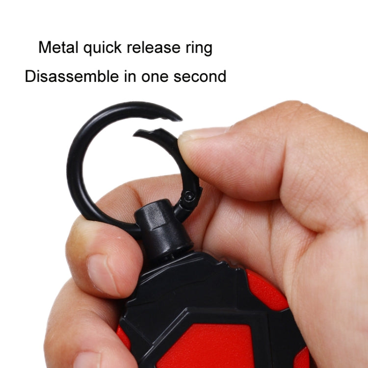 Telescopic High Resilience Steel Wire Rope Metal Anti-theft Buckle(Quick Release Ring Black White) - Hooks by PMC TechLife | Online Shopping South Africa | PMC TechLife | Buy Now Pay Later Mobicred