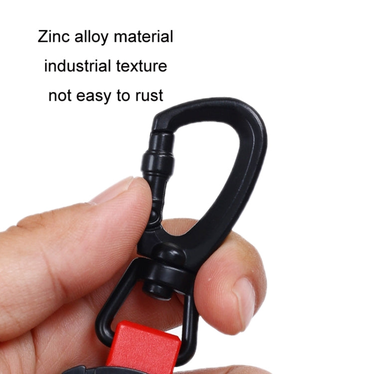 Telescopic High Resilience Steel Wire Rope Metal Anti-theft Buckle(Quick Release Ring Black Red) - Hooks by PMC TechLife | Online Shopping South Africa | PMC TechLife | Buy Now Pay Later Mobicred