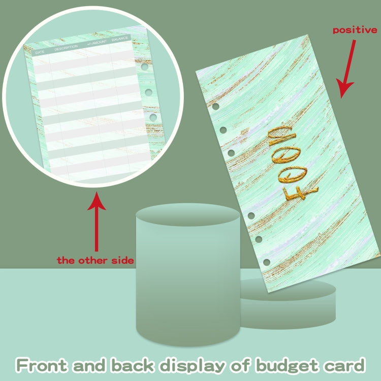 A6 Crocodile Pattern PU Leather Loose-Leaf Binder Budget Notebook Cash Envelope Organizer(Rock Gray) - Notebooks by PMc TechLife | Online Shopping South Africa | PMc TechLife | Buy Now Pay Later Mobicred