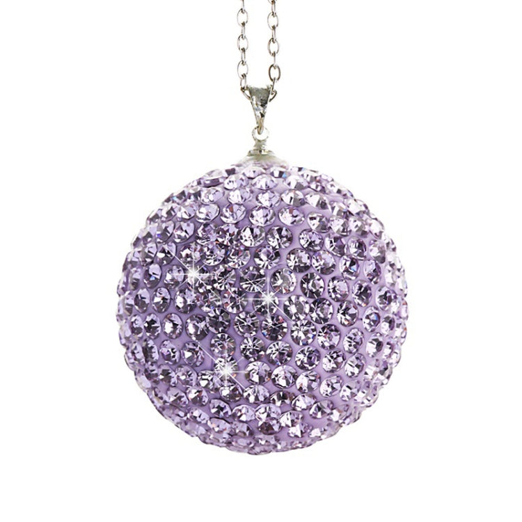 Car Diamond Crystal Ball Rearview Mirror Decoration Pendant(Violet) - Ornaments by PMC TechLife | Online Shopping South Africa | PMC TechLife | Buy Now Pay Later Mobicred