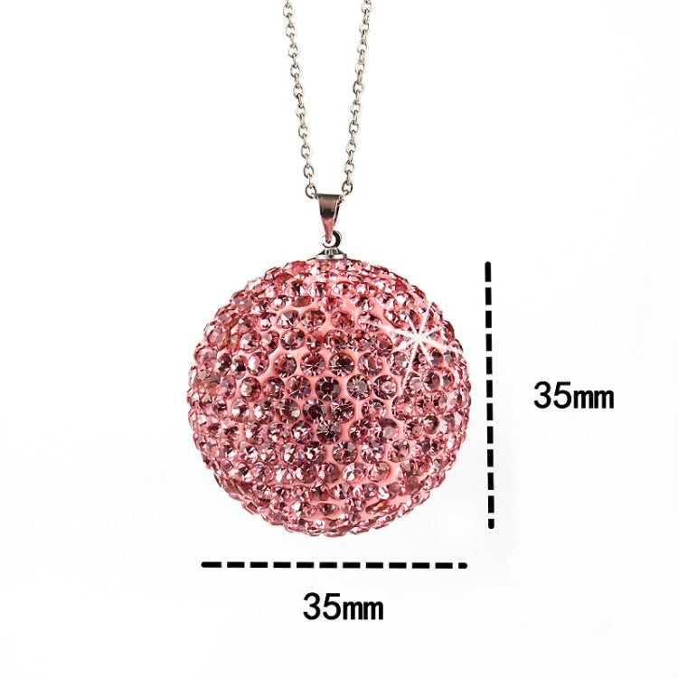 Car Diamond Crystal Ball Rearview Mirror Decoration Pendant(Shiny Black) - free shipping - PMC TechLife - Order now!