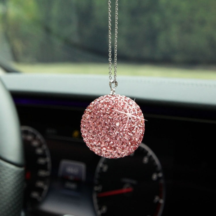 Car Diamond Crystal Ball Rearview Mirror Decoration Pendant(Lake Blue) - Ornaments by PMC TechLife | Online Shopping South Africa | PMC TechLife | Buy Now Pay Later Mobicred