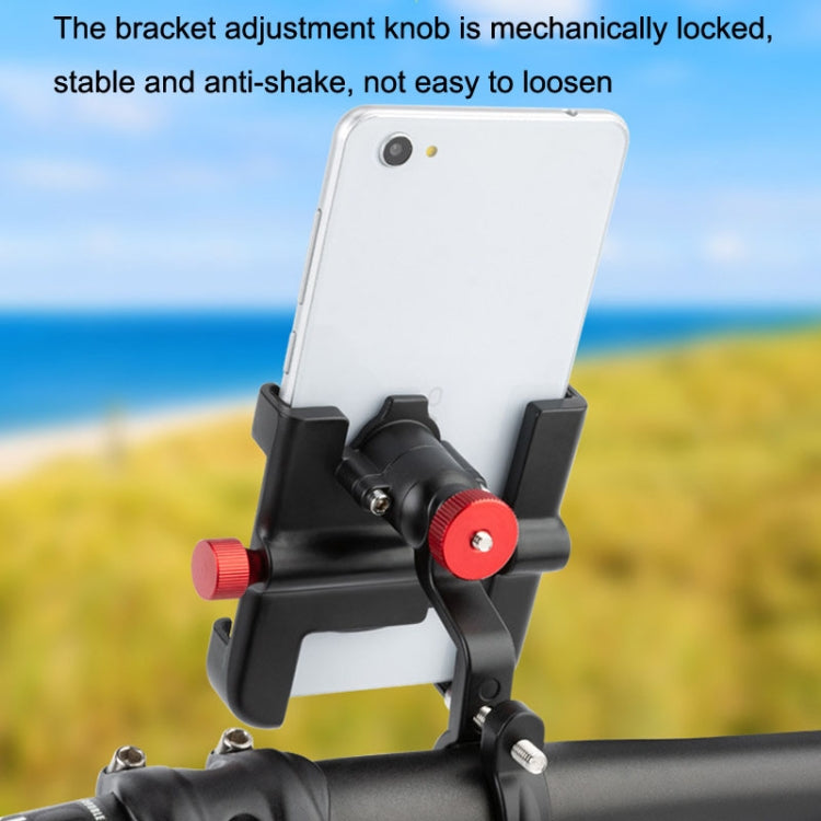 PROMEND SJJ-297 Aluminum Alloy Rotation Adjustable Bicycle Mobile Phone Bracket(Titanium) - Holders by PMC TechLife | Online Shopping South Africa | PMC TechLife | Buy Now Pay Later Mobicred