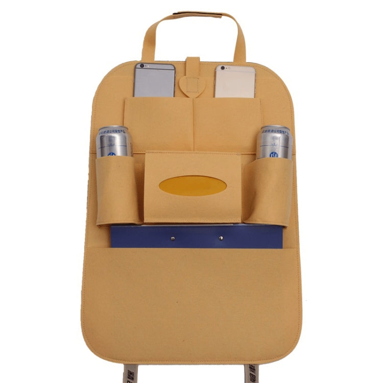 Car Multifunctional Seat Back Storage Hanging Bag, Size: 40x56cm(Cream Color) - Stowing Tidying by PMC TechLife | Online Shopping South Africa | PMC TechLife | Buy Now Pay Later Mobicred