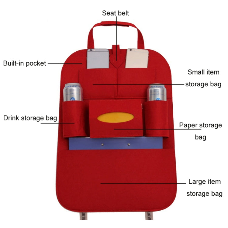 Car Multifunctional Seat Back Storage Hanging Bag, Size: 40x56cm(Colorful Gray) - Stowing Tidying by PMC TechLife | Online Shopping South Africa | PMC TechLife | Buy Now Pay Later Mobicred