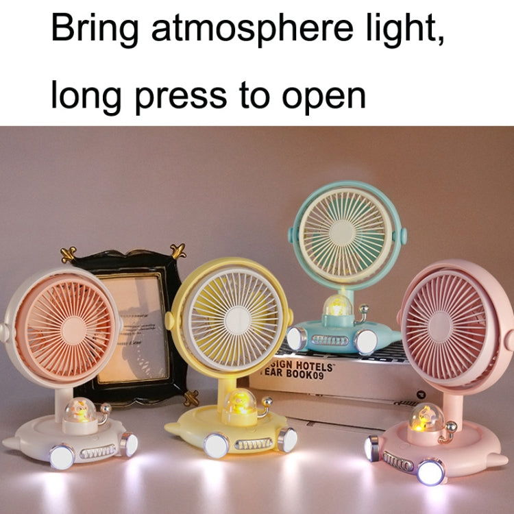 Household Cute Pet Fan USB Desktop Night Light Fan(Yellow) - Electric Fans by PMC TechLife | Online Shopping South Africa | PMC TechLife | Buy Now Pay Later Mobicred