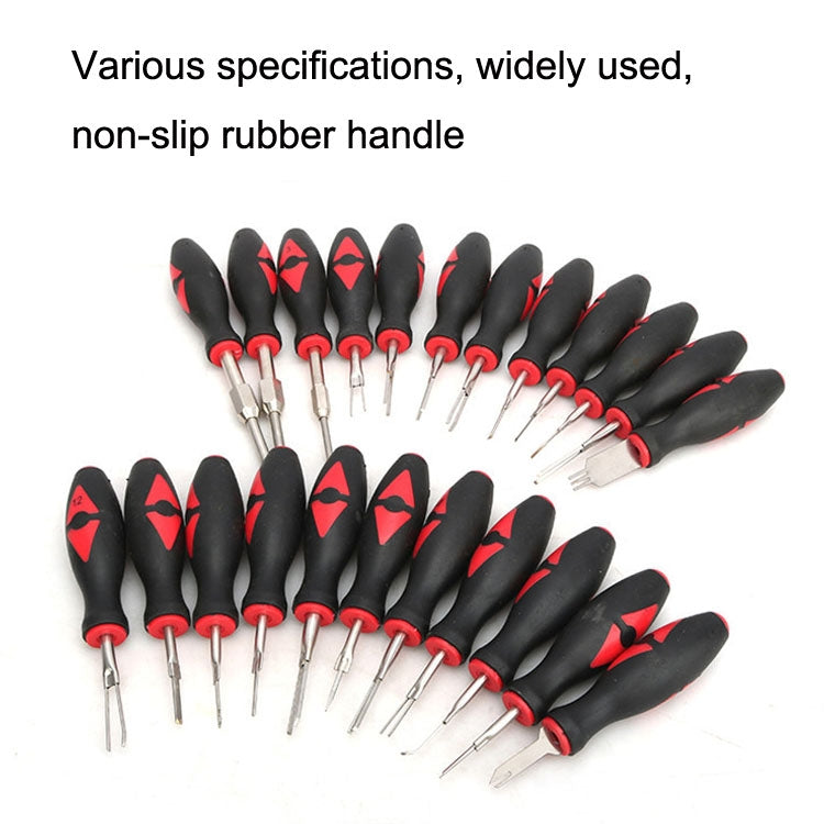 23pcs/set For Audi Terminal Remover Car Wiring Harness Plug Unlocker Pin Extractor(Red) - Booster Cable & Clip by PMC TechLife | Online Shopping South Africa | PMC TechLife | Buy Now Pay Later Mobicred