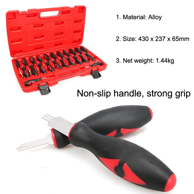 23pcs/set For Audi Terminal Remover Car Wiring Harness Plug Unlocker Pin Extractor(Red) - Booster Cable & Clip by PMC TechLife | Online Shopping South Africa | PMC TechLife | Buy Now Pay Later Mobicred