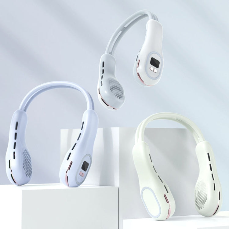 S57 Outdoor Sports RGB Hanging Neck Fan Folding Portable Mini Bladeless USB Fan(Mint Green) - Electric Fans by PMC TechLife | Online Shopping South Africa | PMC TechLife | Buy Now Pay Later Mobicred