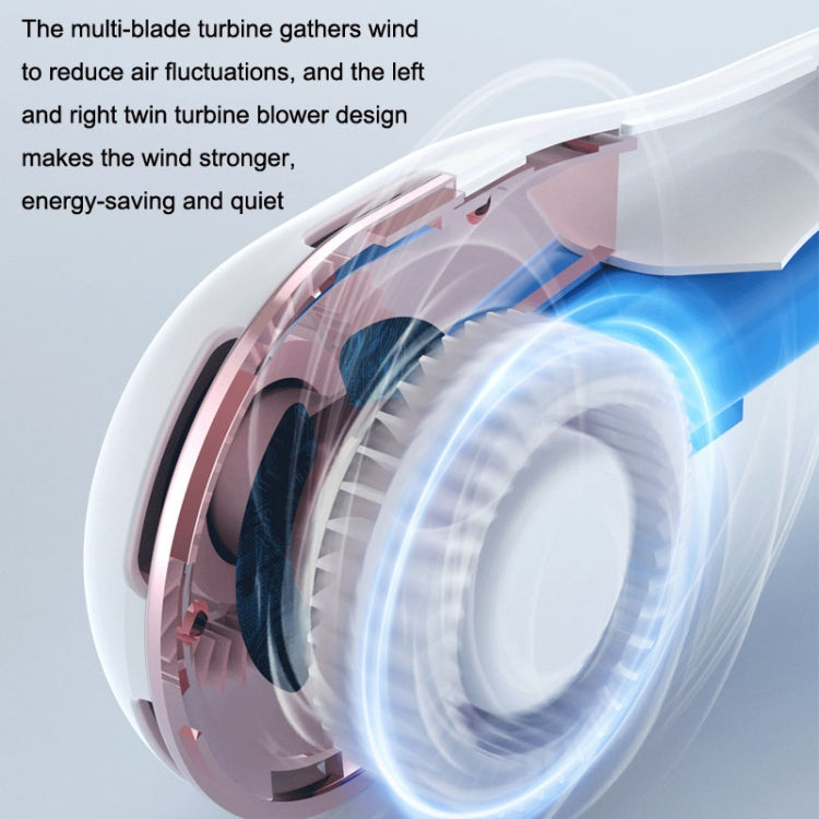 S57 Outdoor Sports RGB Hanging Neck Fan Folding Portable Mini Bladeless USB Fan(Element White) - Electric Fans by PMC TechLife | Online Shopping South Africa | PMC TechLife | Buy Now Pay Later Mobicred