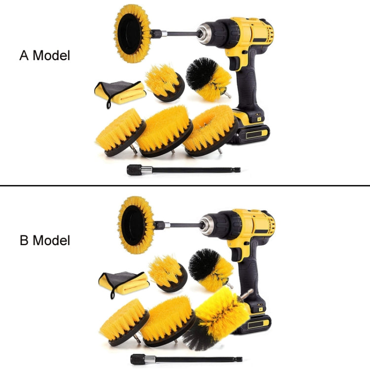 8 In 1 Electric Drill Crevice Cleaning Brush Car Wash Tool Set, Size: B Model(Yellow) - Car washing supplies by PMC TechLife | Online Shopping South Africa | PMC TechLife | Buy Now Pay Later Mobicred