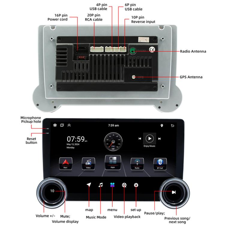 10.1 inch IPS Display + 2.5D Touch Screen Bluetooth FM Radio Car Navigation Machine, Memory: 2+64G - Car MP3 & MP4 & MP5 by PMc TechLife | Online Shopping South Africa | PMc TechLife | Buy Now Pay Later Mobicred