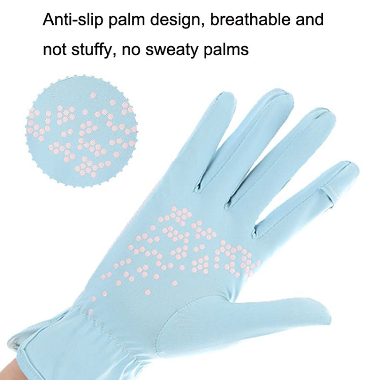 1pair Driving Sunscreen Anti-ultraviolet Thin Summer Ice Silk Dew Finger Non-slip Riding Gloves Free Size(Cosmetic) - free shipping - PMC TechLife - Order now!