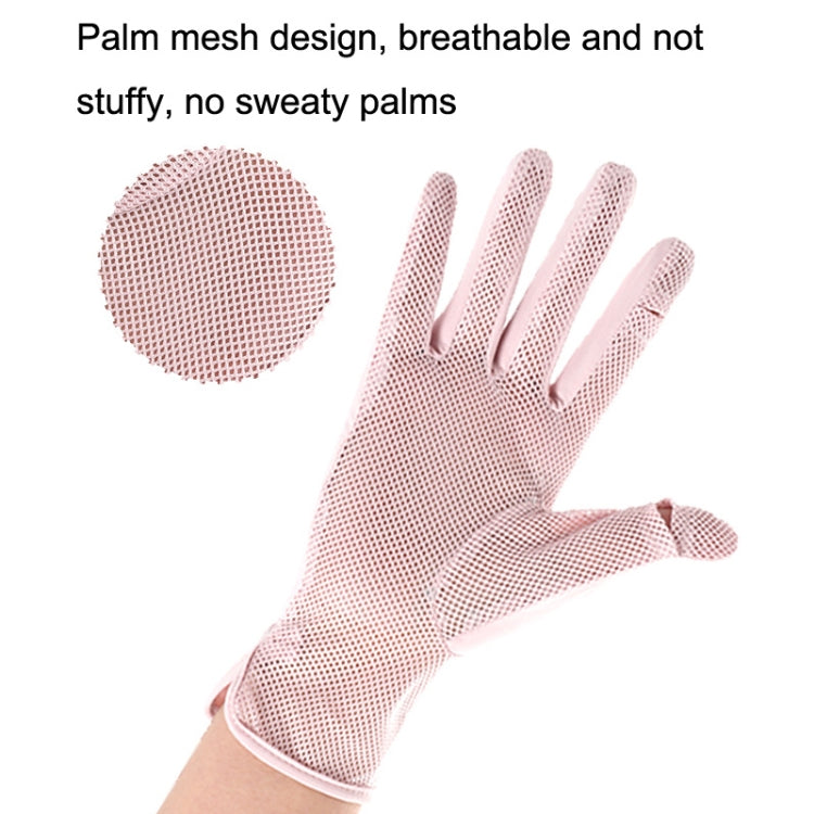 1pair Summer Sunscreen Breathable Thin Anti-ultraviolet Finger Fishing Ice Silk Gloves Free Size(Cloud Black) - Safety Gloves by PMC TechLife | Online Shopping South Africa | PMC TechLife | Buy Now Pay Later Mobicred