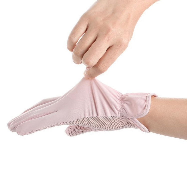 1pair Summer Sunscreen Breathable Thin Anti-ultraviolet Finger Fishing Ice Silk Gloves Free Size(Ivory White) - Safety Gloves by PMC TechLife | Online Shopping South Africa | PMC TechLife | Buy Now Pay Later Mobicred