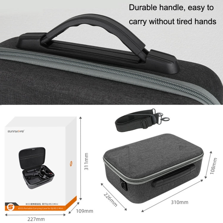 For DJI RS 3 Mini Sunnylife RO-B555 Storage Bag Handheld Stabilizer Suitcase Protective Bag(Black) -  by Sunnylife | Online Shopping South Africa | PMC TechLife | Buy Now Pay Later Mobicred