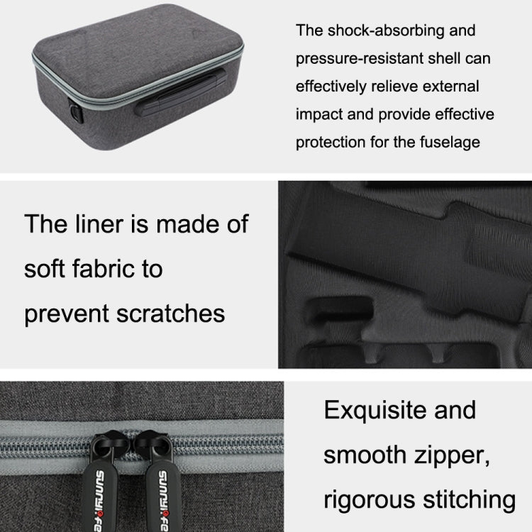 For DJI RS 3 Mini Sunnylife RO-B555 Storage Bag Handheld Stabilizer Suitcase Protective Bag(Black) -  by Sunnylife | Online Shopping South Africa | PMC TechLife | Buy Now Pay Later Mobicred