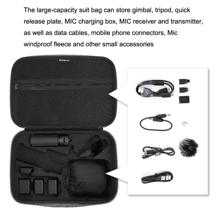 For DJI RS 3 Mini Sunnylife RO-B555 Storage Bag Handheld Stabilizer Suitcase Protective Bag(Black) -  by Sunnylife | Online Shopping South Africa | PMC TechLife | Buy Now Pay Later Mobicred