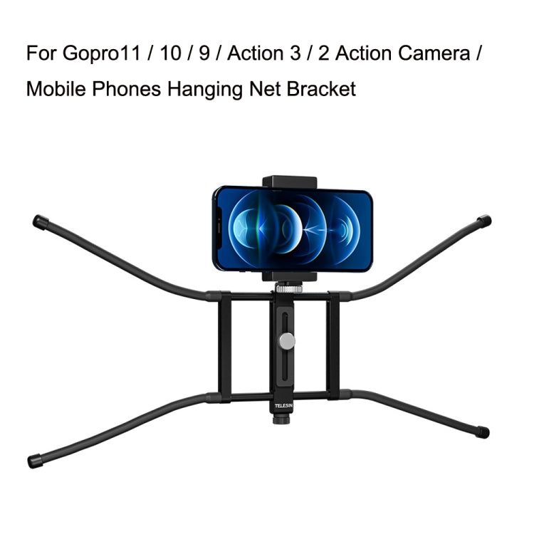 TELESIN TE-FM-001 Action Camera Hanging Net Bracket For  Gopro HERO11 Black / HERO10 Black / HERO9 Black / DJI Action 3 / 2 (Black) - free shipping - PMC TechLife - Order now!