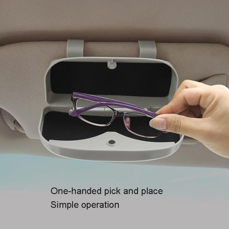 Multifunctional Car Glasses Box Car Sunshine Board Tickets Glasses Clamp(Grey) - Sunglasses & Glasses Clips by PMC TechLife | Online Shopping South Africa | PMC TechLife | Buy Now Pay Later Mobicred