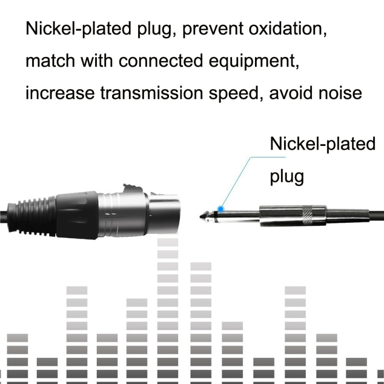 6.35mm Caron Female To XLR 2pin Balance Microphone Audio Cable Mixer Line, Size: 10m - Microphone Audio Cable & Connector by PMC TechLife | Online Shopping South Africa | PMC TechLife | Buy Now Pay Later Mobicred