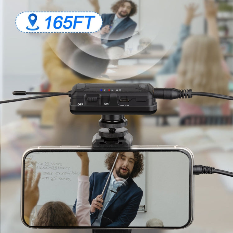 Q6 1 Drag 2 Wireless Lavalier Head Wear With Stand USB Computer Recording Microphone Live Phone SLR Lavalier Microphone - Microphone by PMC TechLife | Online Shopping South Africa | PMC TechLife | Buy Now Pay Later Mobicred