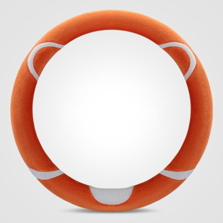 Car Steering Wheel Cartoon Short Fluff Handle Cover, Size: 38cm(Orange Round) - Seat Belts & Padding by PMC TechLife | Online Shopping South Africa | PMC TechLife | Buy Now Pay Later Mobicred