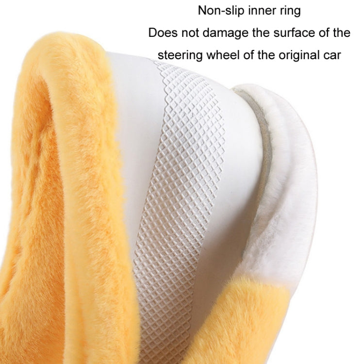 Car Steering Wheel Cartoon Short Fluff Handle Cover, Size: 38cm(Red Round) - Seat Belts & Padding by PMC TechLife | Online Shopping South Africa | PMC TechLife | Buy Now Pay Later Mobicred