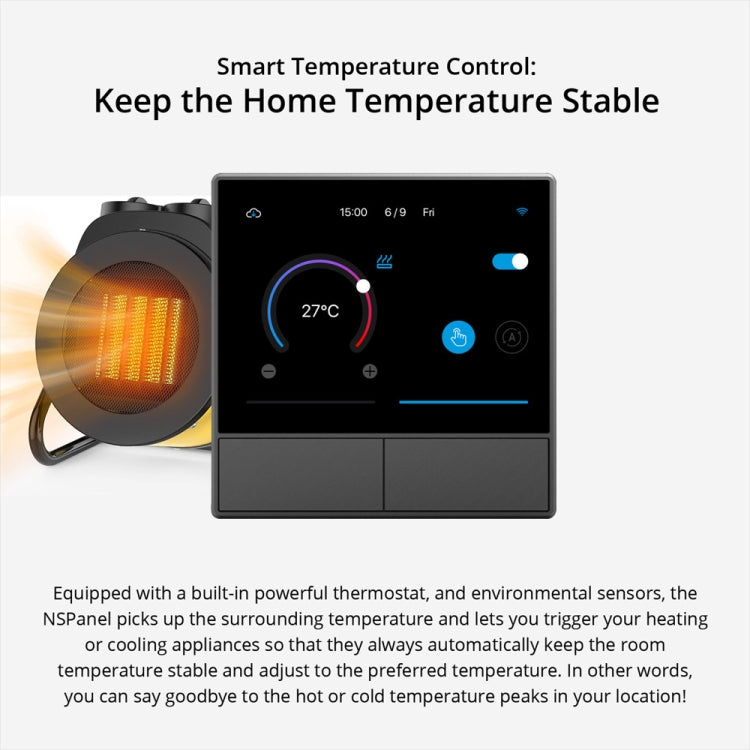 Sonoff NSPanel WiFi Smart Scene Switch Thermostat Temperature All-in-One Control Touch Screen, US Plug(Black) - free shipping - PMC TechLife - Order now!